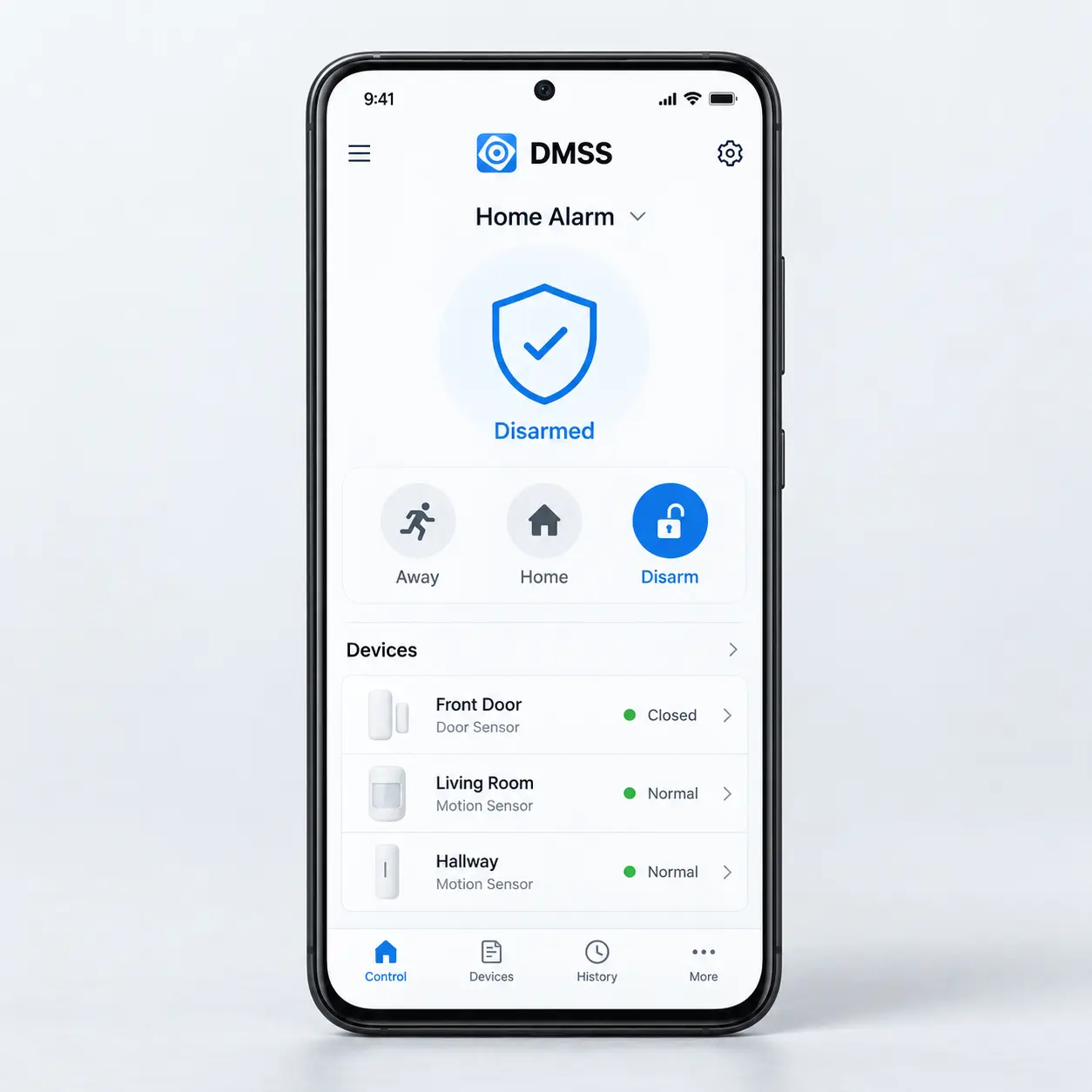 Dahua DMSS Alarm App Control Dahua DMSS app alarm controls